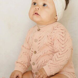 Quincy Mae Knit Melon Cardigan